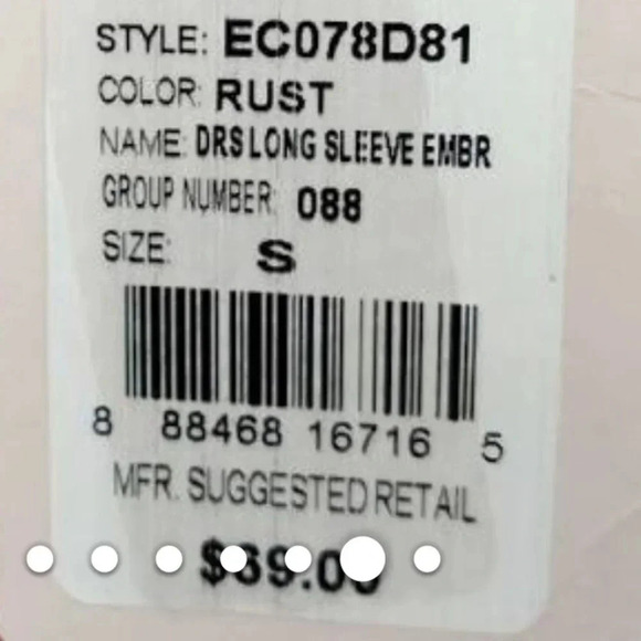 Chelsea & Violet Boho Dress Sheer Embroidered Small - Picture 8 of 9